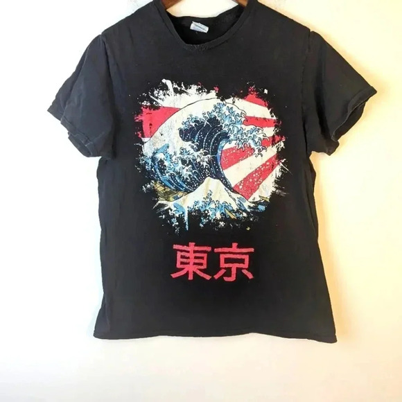 Japan Hokusai Wave Tee Shirt - Med - Picture 1 of 4
